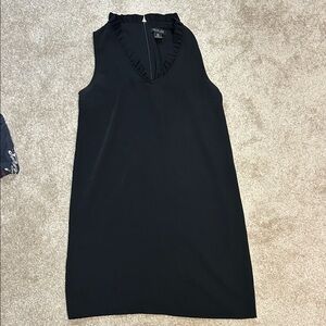 Rachel Zoe Black Ruffle V-Neck Mini Dress